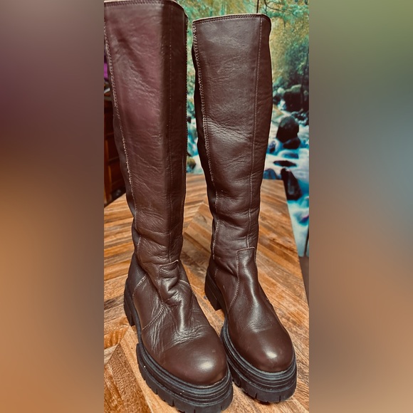 Anthropologie Boot Maeve Tall Knee High Chelsea Boots sz 5.5 (36) fits sz 6 - Picture 7 of 9